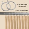 30 Packs Curtain Rings with Eyelets, Metal Drapery Clips Hooks,