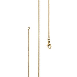 Lijoh LJ1021 Women's 24K Gold-Plated Snake Chain Necklace 925 Sterling Silver (1 mm) Gold Women's Necklace Lengths: 42 cm to 70 cm, Gold