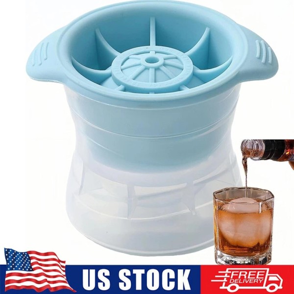 2025 Upgrade Ice Molds, Silicone Sphere Mold large size, Blue