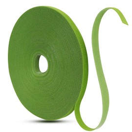 Redamancy 25 m Plant Ties Velcro, 10 mm Plant Velcro Tape, Plant Ties Resealable as Weatherproof Cable Ties for Plants, Reusable Roll Climbing Aid for Plants (Grass Green)