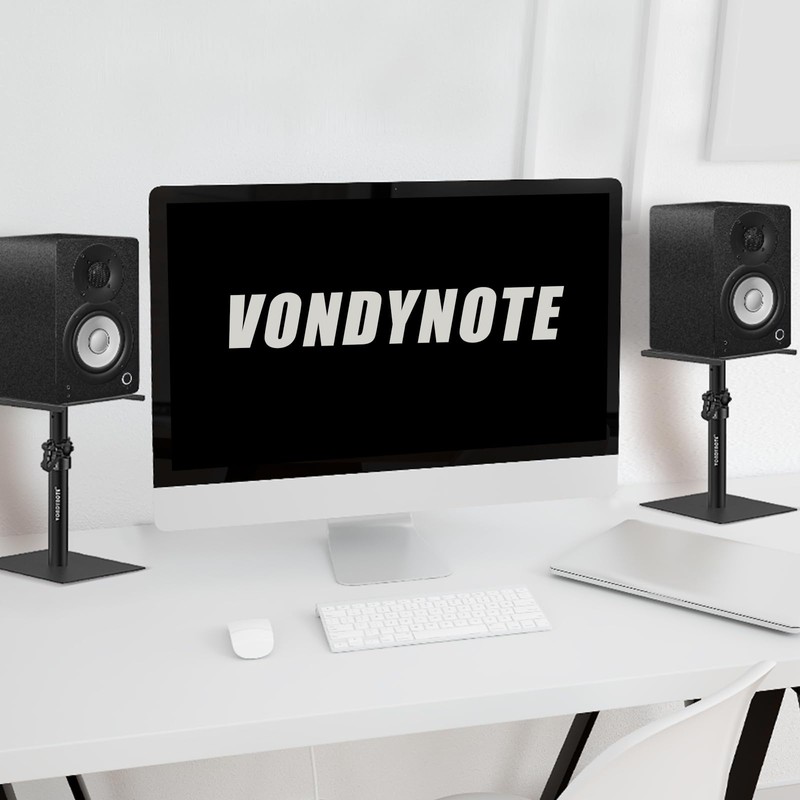 Vondynote Set of 2 Desktop Studio Monitor Speaker Stands Bookshelf
