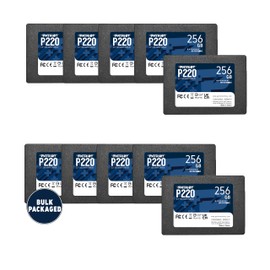 Patriot P220 256GB Internal SSD - SATA 3 2.5" - Solid State Drive Bulk 10 Pack - P220S256G2510B
