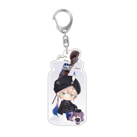 Algernon Products Fate/Grand Order Charatoria Acrylic Key Holder, Rider/Nemo, Approx. H 3.3 x W 2.0 inches (85 x 52 mm), Acrylic, Metal