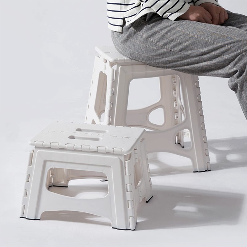 SHIMOYAMA Folding Step Stool 15IN Tall Plastic Foldable Step Stool