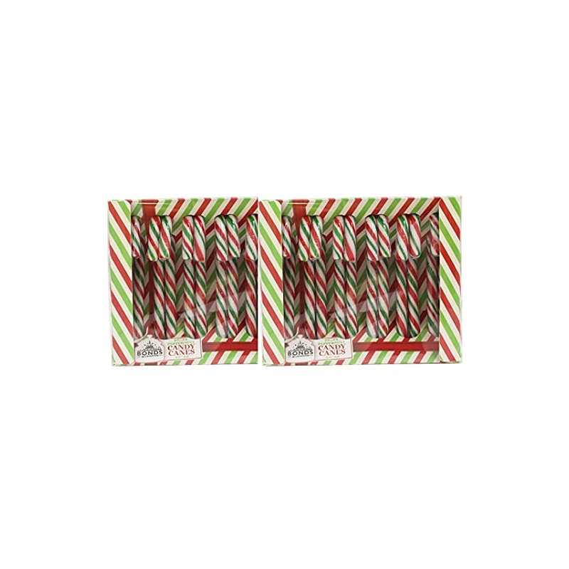 2 x Bonds of London 12 Peppermint Flavour Candy Canes