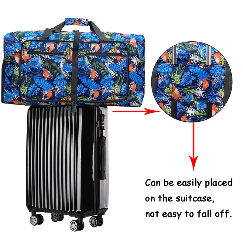 Woogwin Travel Duffel Bag Large Foldable Waterproof Overnight Bag for