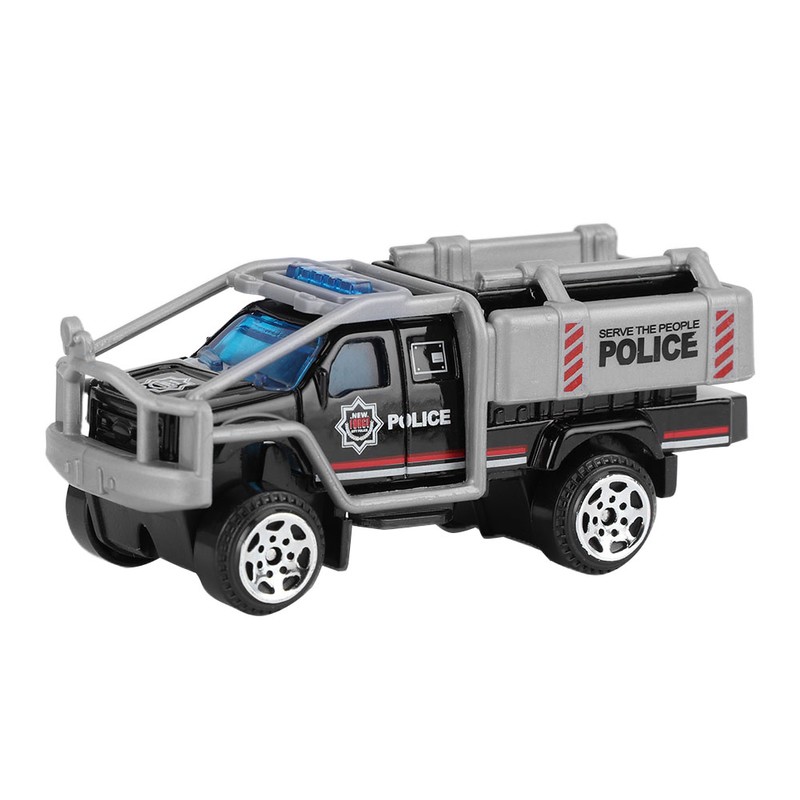 6pcs 1:64 Engineering Car Model Alloy Simulation Vehicle Car Model