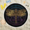 FreedomLook Dragonfly Comfortable Rounded Beach Pool Picnic Towel Blanket -