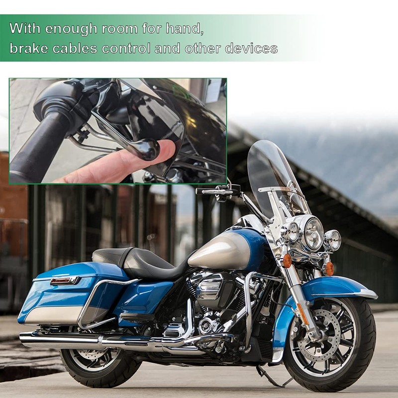 WATERWICH Handguards Coffin Cut Hand Guards Compatible with Harley Dyna