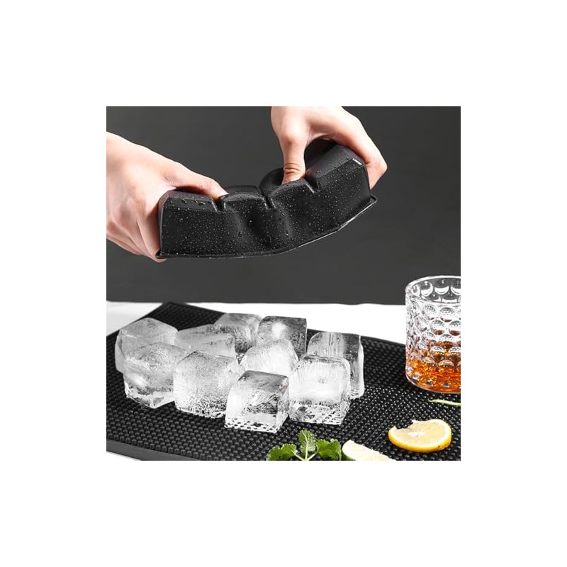 2 Moldes y Bandejas de Silicona para Hielo,8 Cavidade Moldes