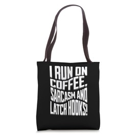 making rugs dive craft latch hook rugs hooking latch hook Tote Bag