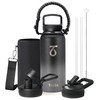 Trebo Water Bottle 64oz with Paracord Handle, Half Gallon Large