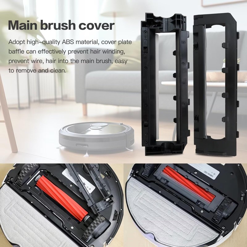 Zafina-UP Rubber Main Brush Cover Replacement Fits for roborock S7