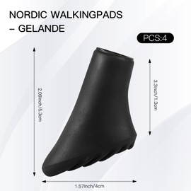 Nordic Walking - Bastoncini in gomma, 4 pezzi, per camminare, nordic walking Pads asfalto veloce Nordics Walkings Pad per trekking asfalto ghiaia montagna con diametro (modello 1)