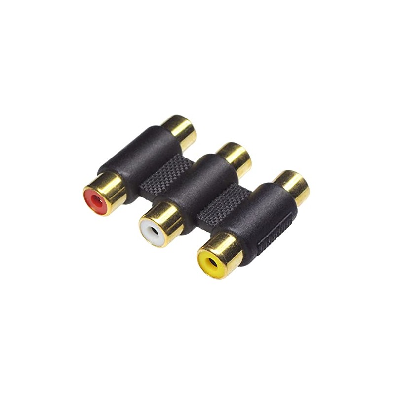 KAUMO RCA Extension Connector RCA Relay Connector Red White Yellow