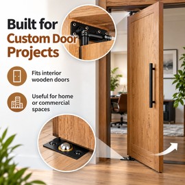 360° Heavy-Duty Pivot Hinge System – Smooth Rotation Hardware for Wooden Doors