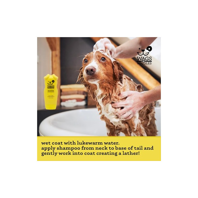Wags&wiggles Shampoo Avena para Aliviar picazón y humectar el Pelaje