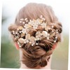 VICASKY 6pcs Pearl Hairpins for Brides Bridesmaids Elegant Leaf Hair