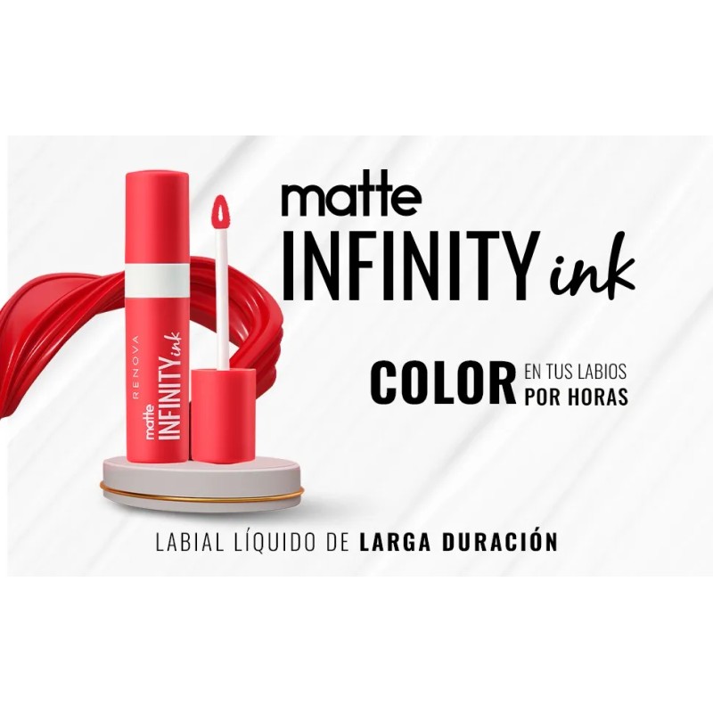 Renova | Labial Liquido Matte Infinity Ink, 5ml Color Tono