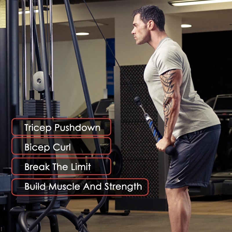 LAPONO Nylon Triceps Rope, Power Station Triceps Rope Pull Down