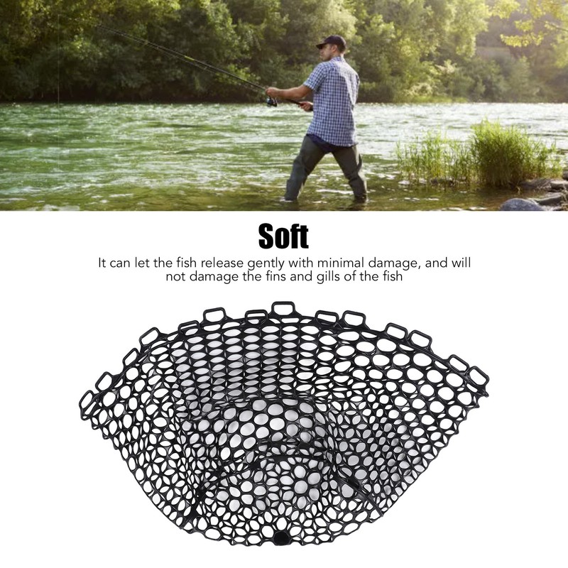 Fly Fishing Replacement Net Deepened Fishing Rubber Net Fishing Landing