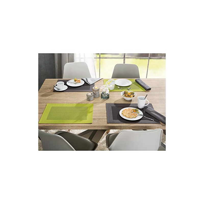 Erwin Müller Lisbon Place Mats Washable Apple Green 33 x