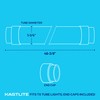 KastLite T8 LED/Fluorescent Light Tube Guard with End Caps -