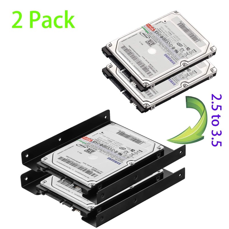 Ruaeoda SSD Mounting Bracket 2.5 to 3.5 Adapter 2 Pack,SSD