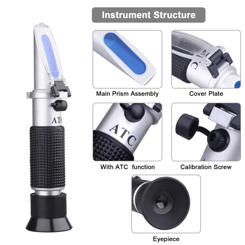 Tiaoyeer Antifreeze Refractometer - 3-in-1 Coolant Tester for Checking Freezing