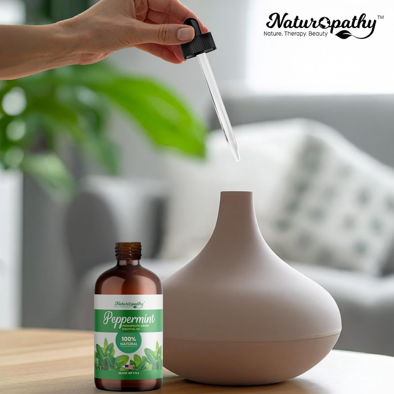Naturopathy Peppermint Essential Oil, Natural Therapeutic Grade, Premium Quality Peppermint