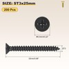 METALLIXITY Countersunk Phillips Wood Screws (ST3x25mm) 200Pcs, Carbon Steel Coarse