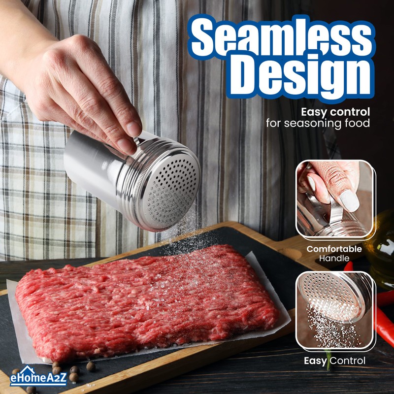 EHOMEA2Z Stainless Steel Dredge Shaker Ideal For Salt, Spice, Sugar,