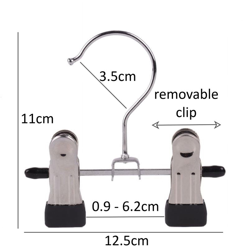 Skroad 10 Pack Boot Hangers with 2 Clips, Small Pant