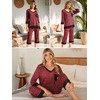 KORSIS Womens Pajama Sets Plaid 2 Piece PJ Sets Lounge