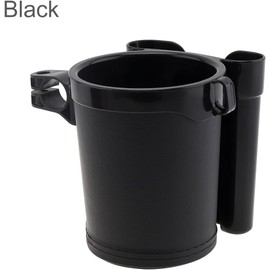 YukaBa Bike Cup Holder 3 in 1 Bike Water Bottle Holder Handlebar with Cell Phone Keys Leather Bicycle Drink Beer Holder for Beach Cruiser Commuter Bike(Deluxe)