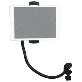 Rockville iStand G20 20” Gooseneck Stand, Clamp Base, Adjustable Mic Clip, Phone/Tablet Holder, Perfect for DJs, Streaming, Podcasting, and Studio Use