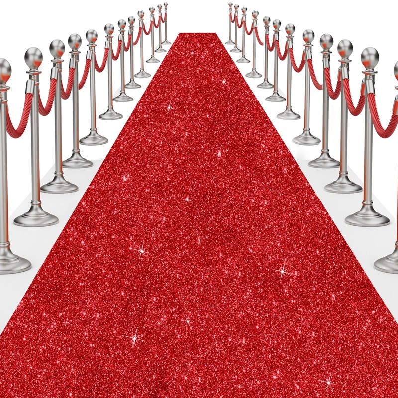 Glitter Carpet Runner for Party -200 GSM Thickness Non-Woven Fabric