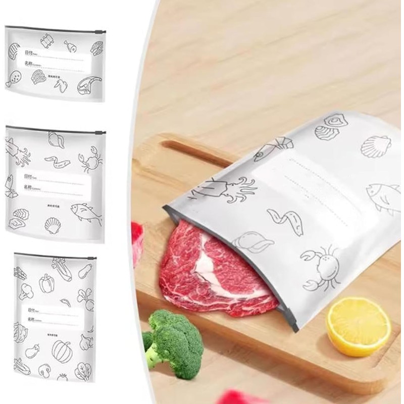 Bolsas Reutilizables de Aluminio con Cremallera,Base Ancha y Etiqueta –
