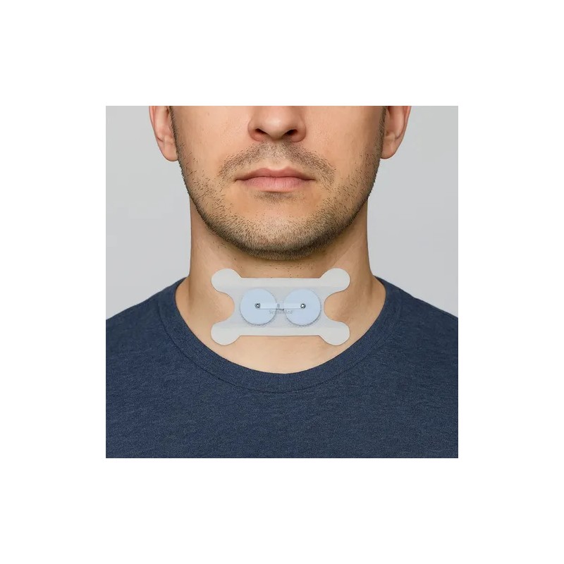2 Electrodos Pads Garganta Disfagia Compatible Con Vitalstim Color Blanco