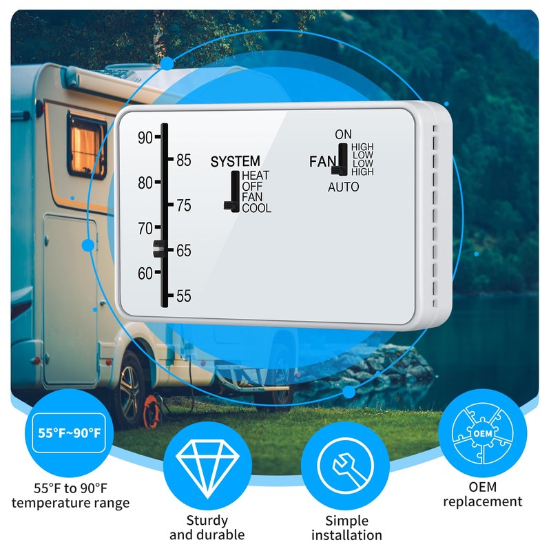 Briidea RV Thermostat Compatible with Coleman 7330 * 335*, 7330