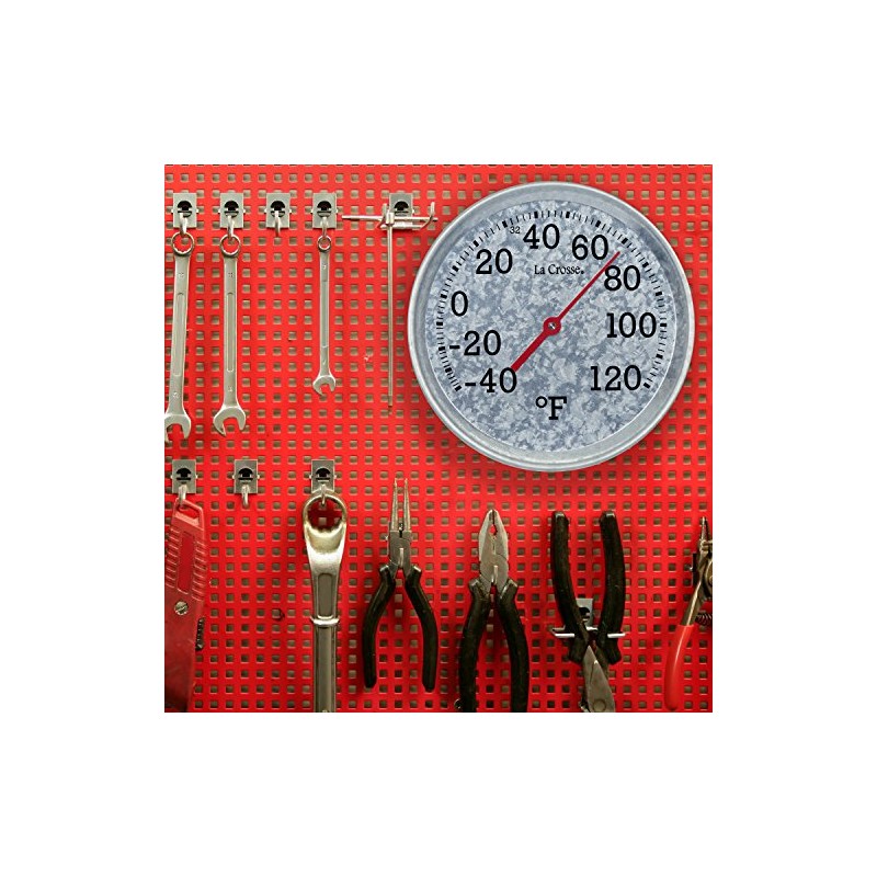 La Crosse 8" Galvanized Metal Thermometer T85234