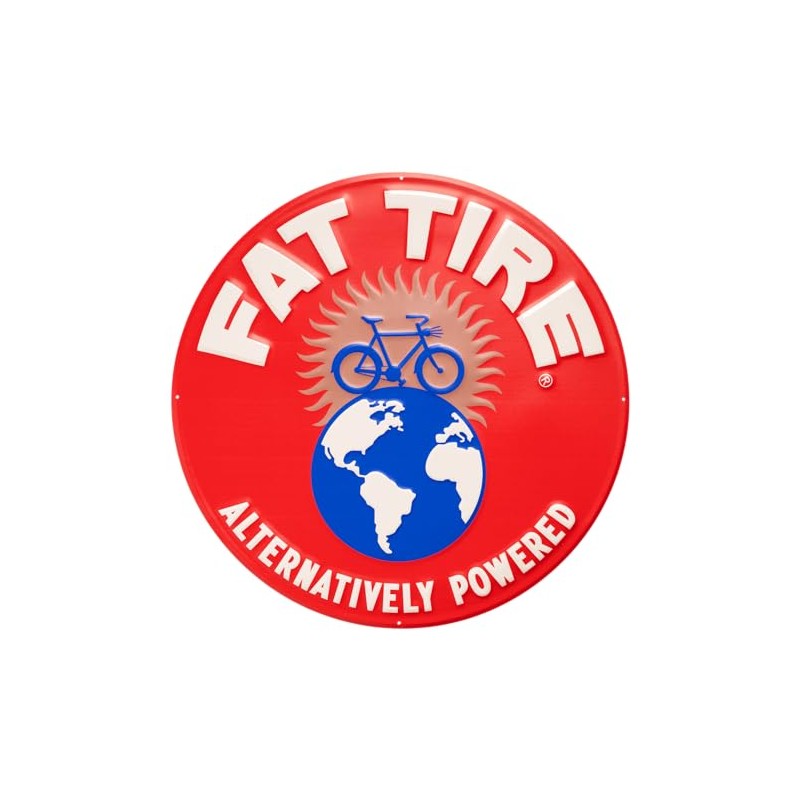 New Belgium Fat Tire Stamped Steel Oversized Sign