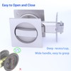 Dontay Pocket Door Lock and Pull, Square Privacy (Bed/Bath) Latch,
