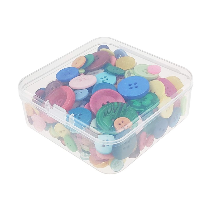 Goodma 12 Pieces Square Empty Mini Clear Plastic Organizer Storage