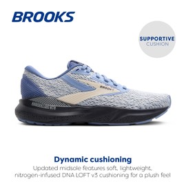 Brooks Women’s Adrenaline GTS 24 Supportive Running Shoe - Country Wash/Bluewash/Ebony - 6.5 Medium