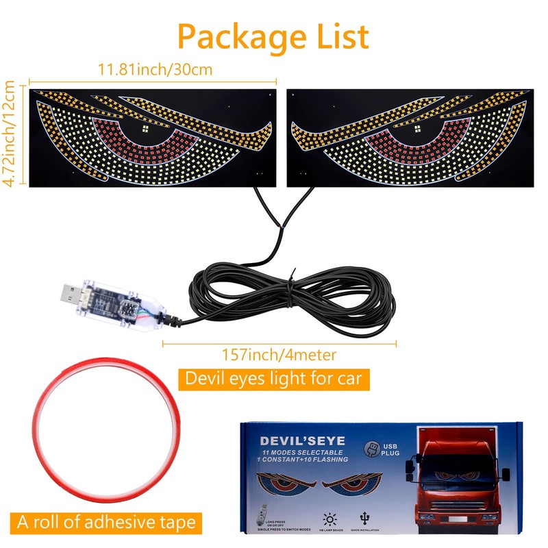 Koongloong Devil Eyes Light for Car