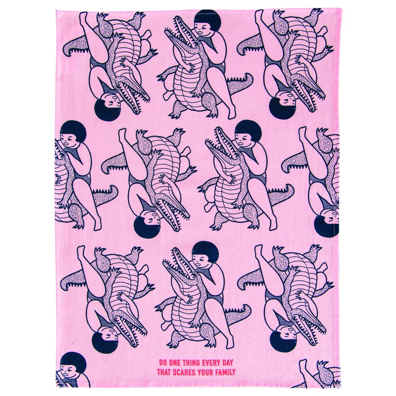 Blue Q Scares Your Family Dish Towel