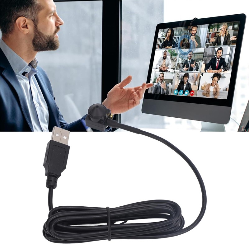 1080P Center Webcam for PC, Eye to Cam Middle Screen