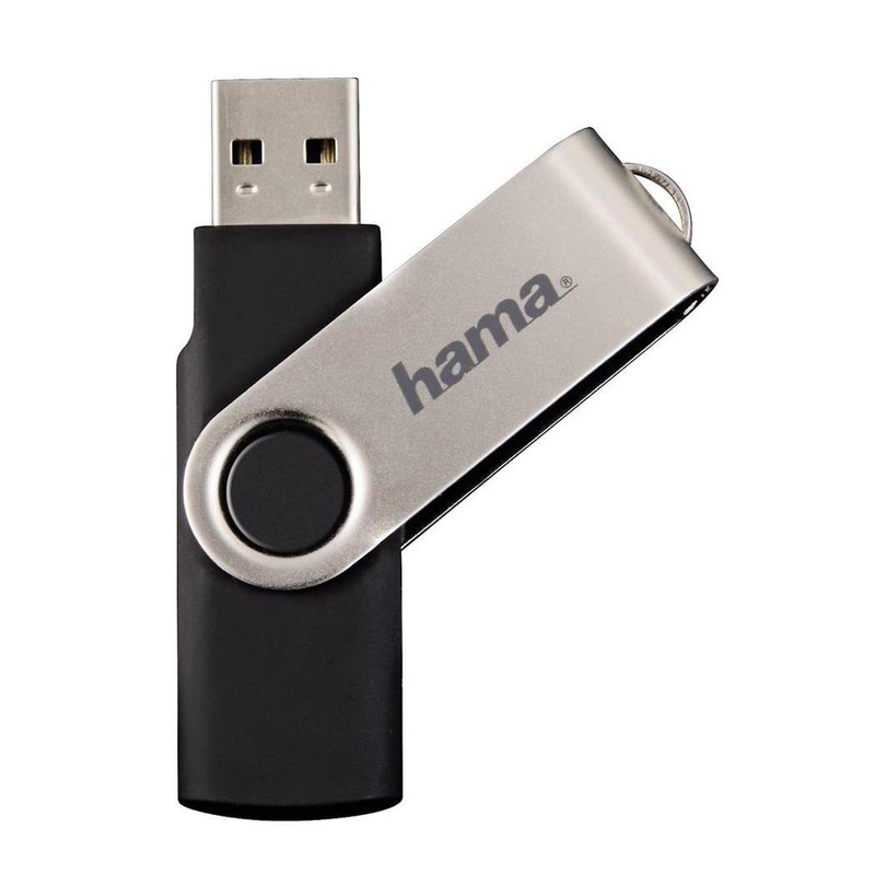 Hama Rotate FlashPen USB 2.0 Memory Stick 64 GB Black