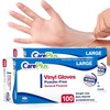 CARE PLUS Vinyl Gloves Clear Large Size 200 Count |